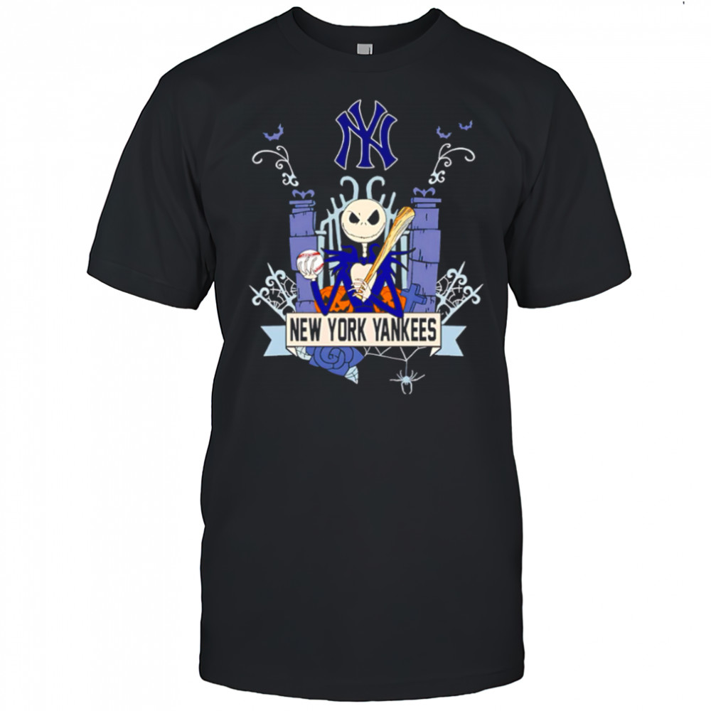 New York Yankees Baseball Jack Skellington Halloween shirt