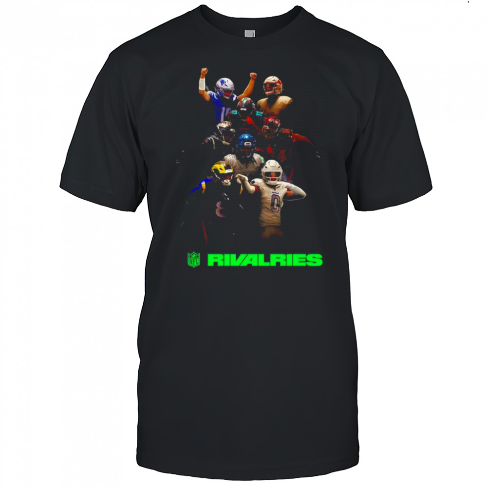 NFL Rivalries football player colage graphic shirt