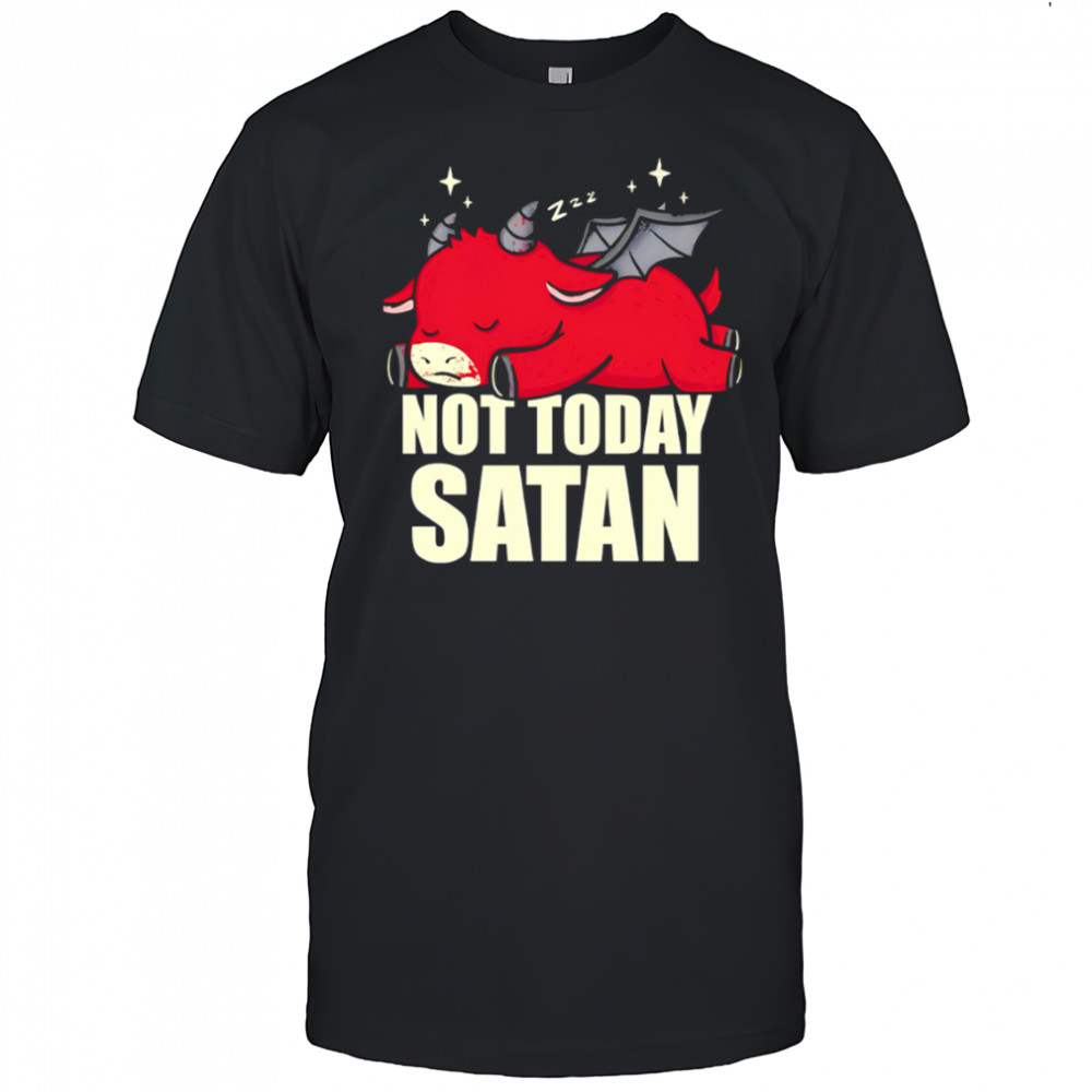Not Today Satan cute horned cow shirt