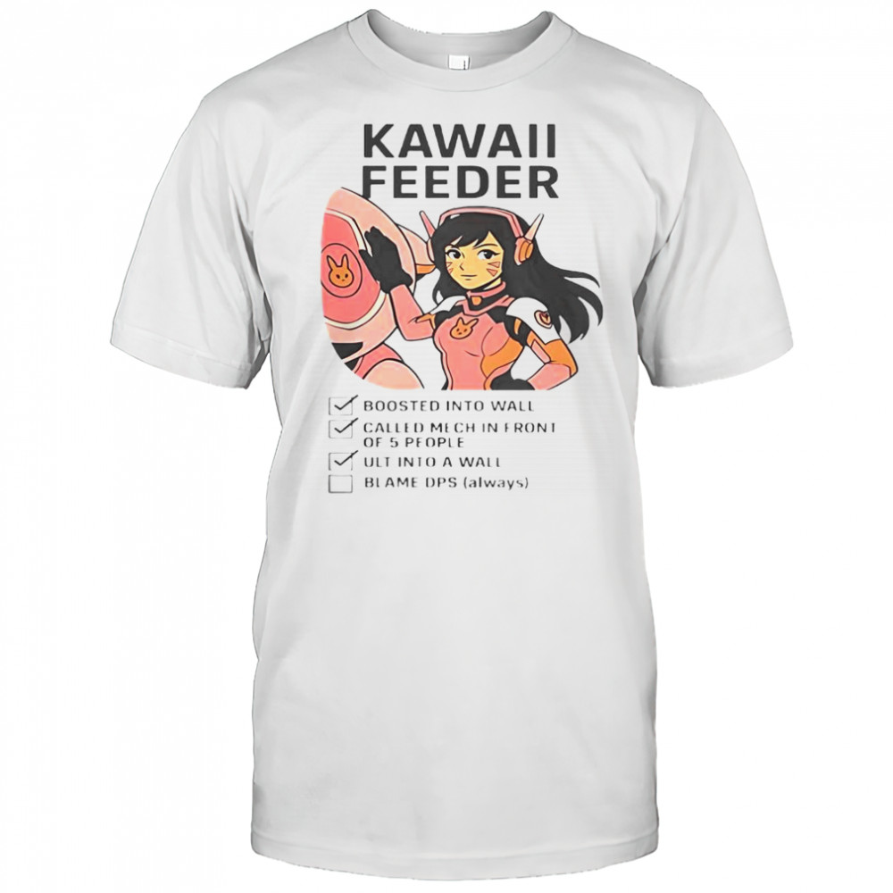 Overwatch D.Va Kawaii Feeder Gamer Checklist T-Shirt