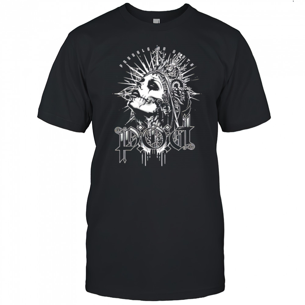 Payable on death ladies skull merch shirt