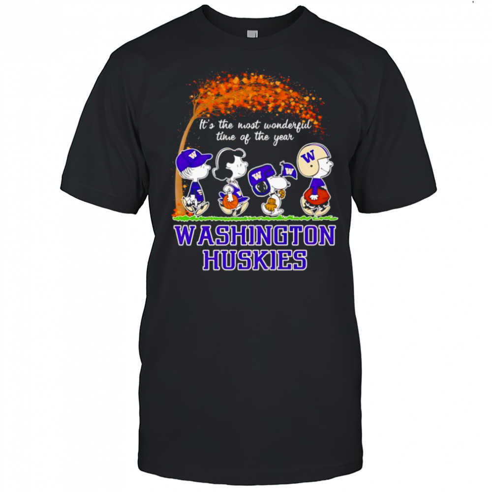 Peanuts it’s the most wonderful time of the year Washington Huskies shirt