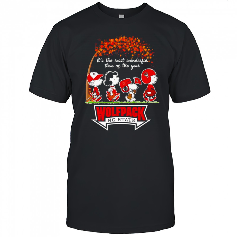 Peanuts it’s the most wonderful time of the year Wolfpack NC State shirt