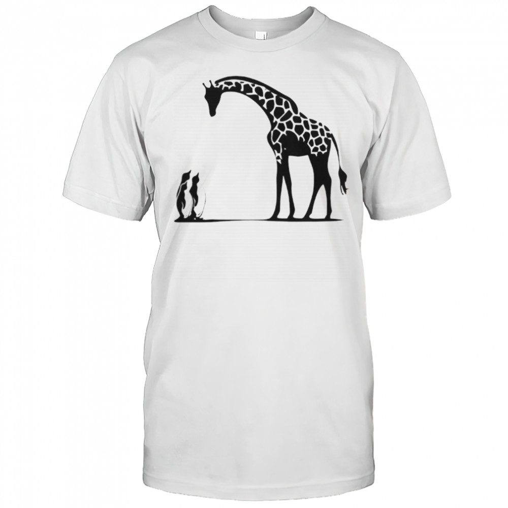 Penguin And Giraffe Tall And Small T-Shirt