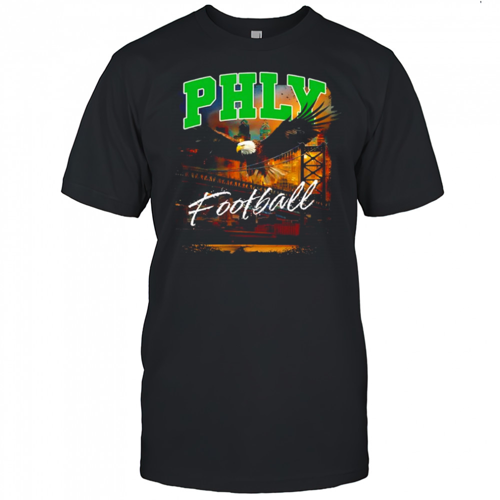 PHLY Philadelphia Eagle Football Skyline City shirt