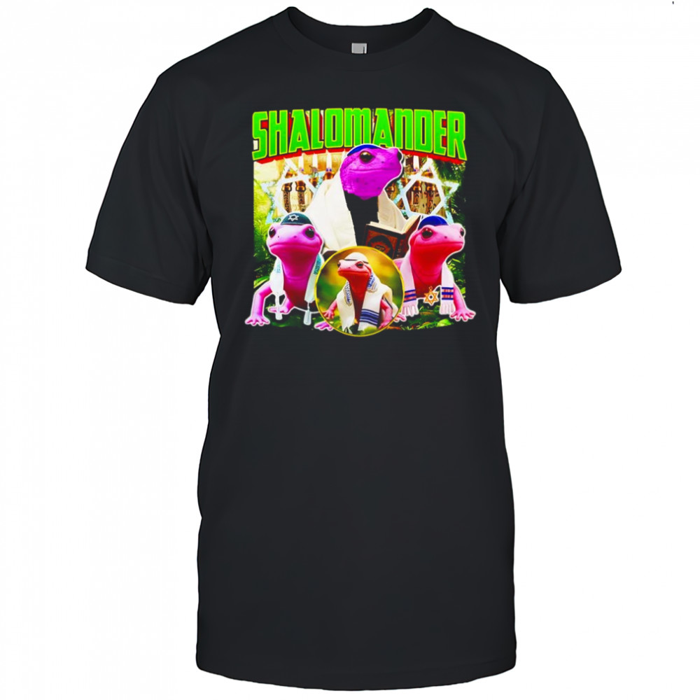 Pink Shalomande Jewish salamander shirt