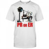 PR or ER skeleton weightlifting gym shirt