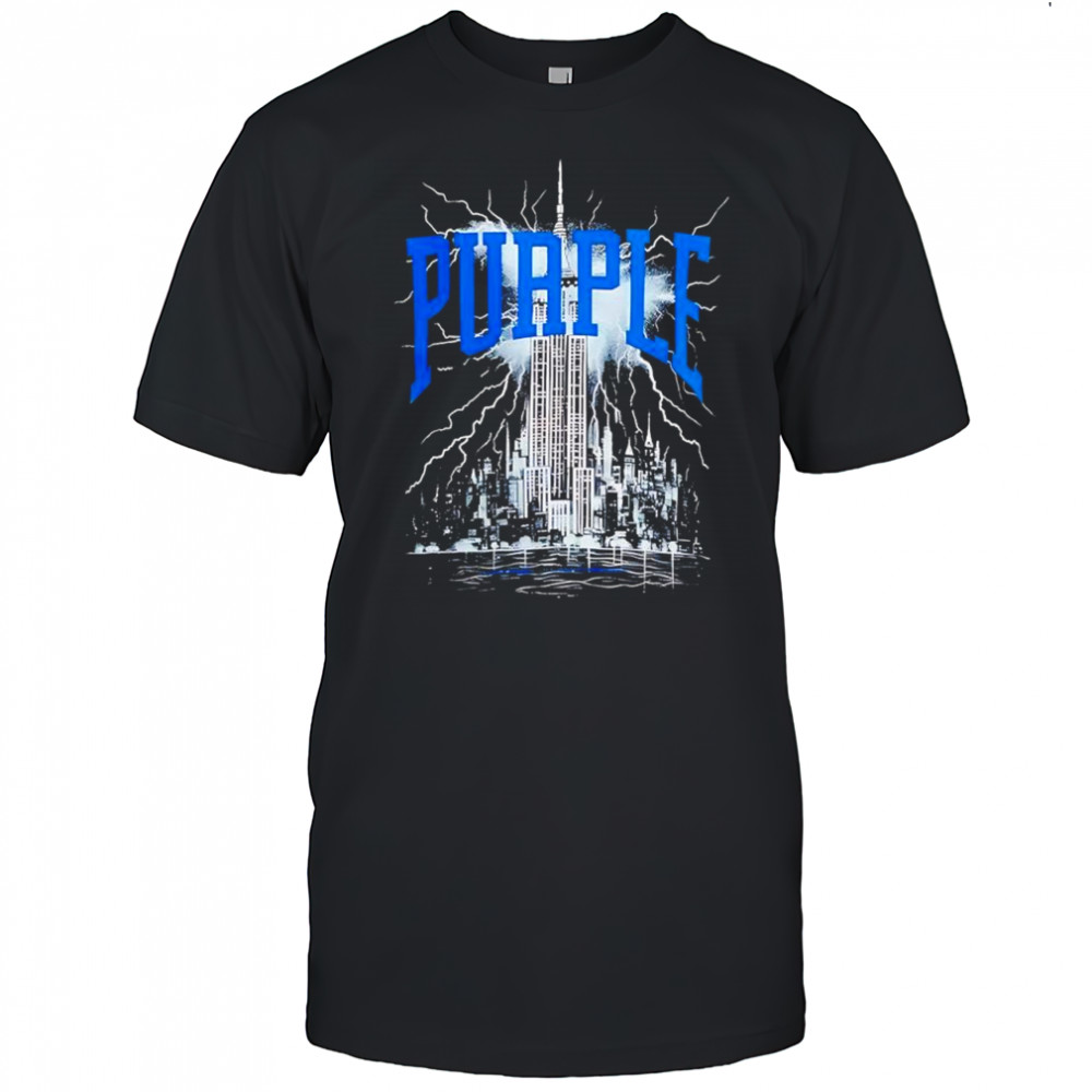 Purple City Skyline lighting shirt