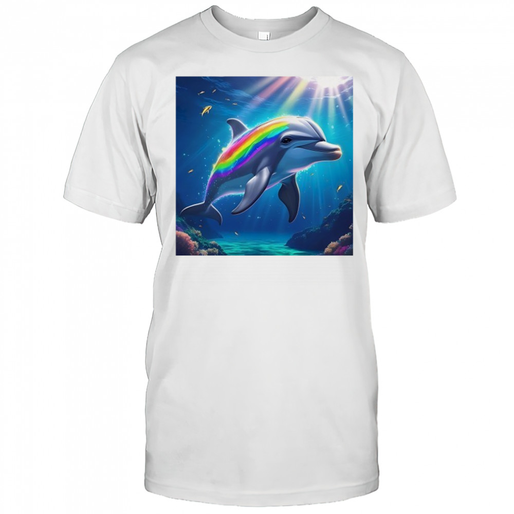 Rainbow Dolphin in Ocean shirt