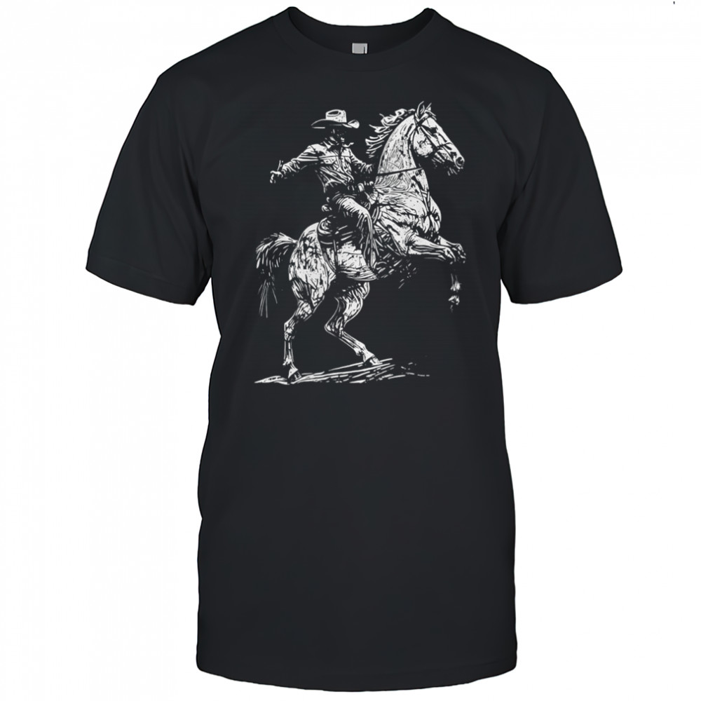 Retro western Rodeo cowboy graphic shirt