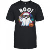 Rock Ghost Retro Halloween Pumpkin Funny Boo Women shirt