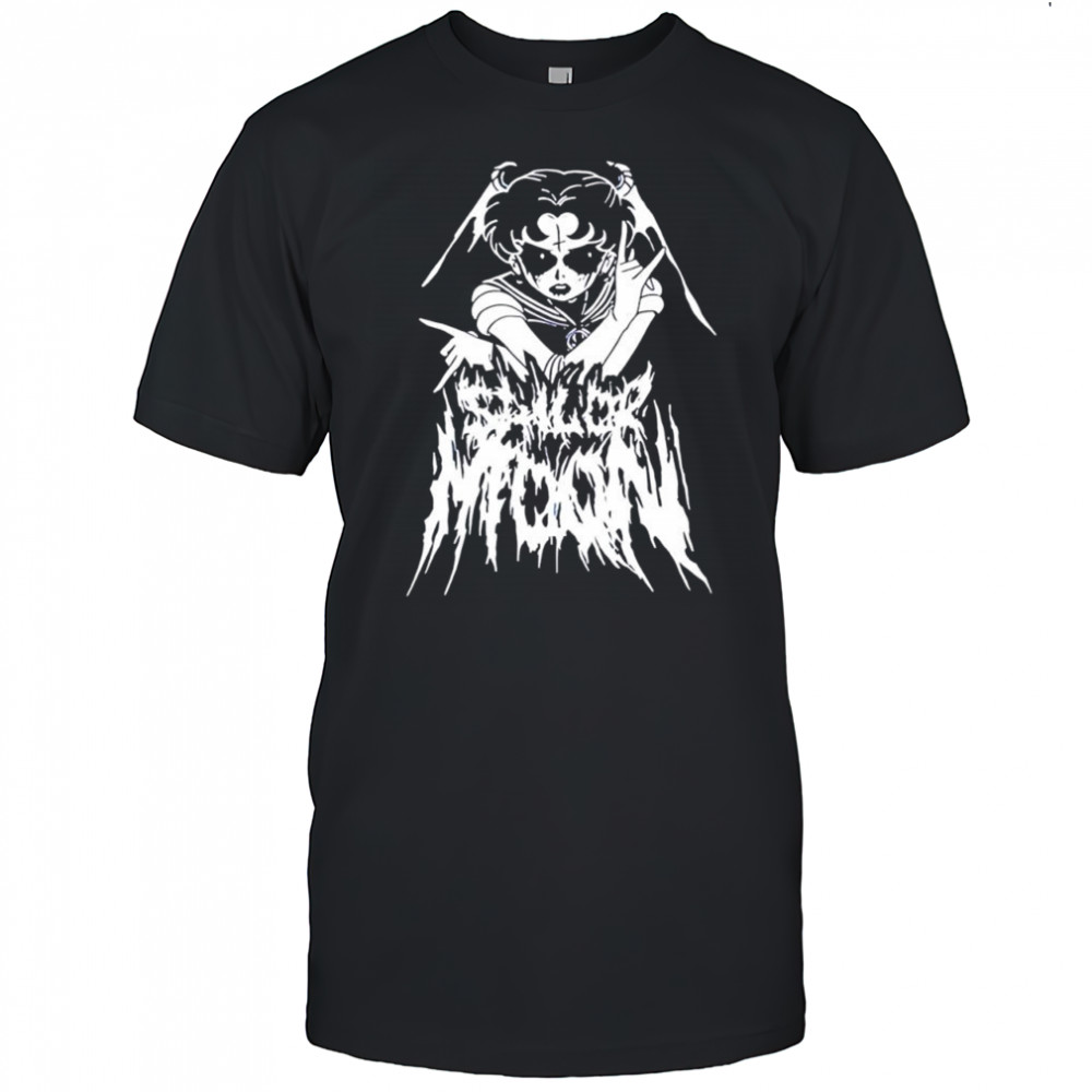 Sailor Moon black metal parody horror anime character shirt