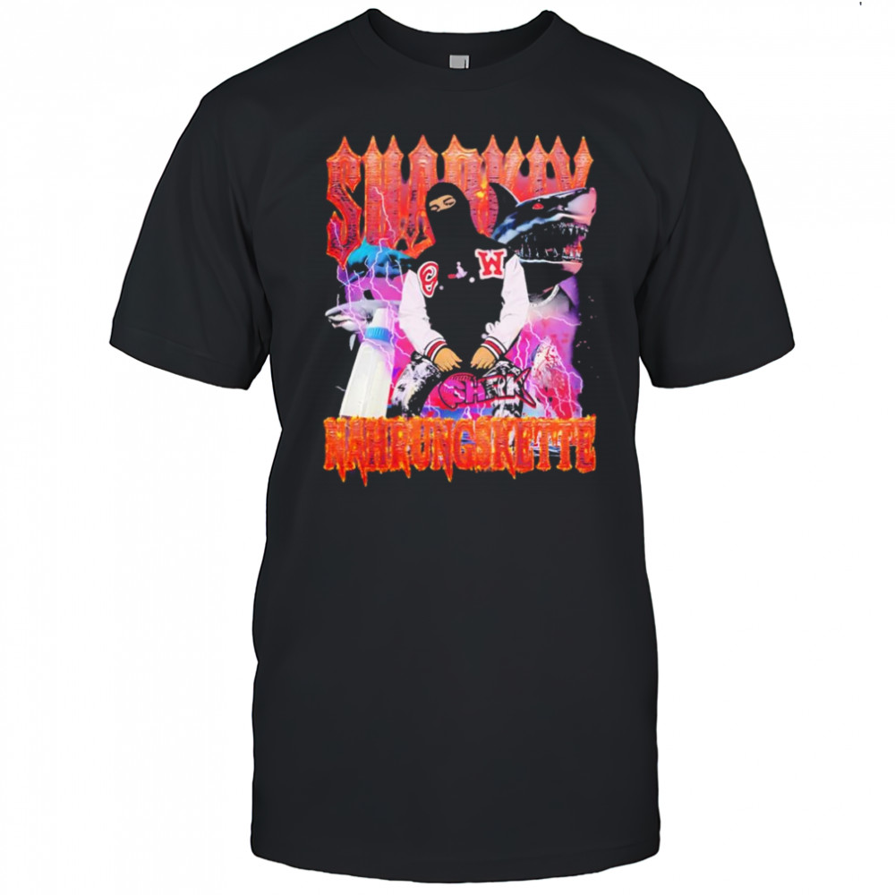 Sharky nahrungskette retro shirt