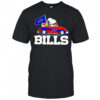 Snoopy driving car Buffalo Bills football shirt