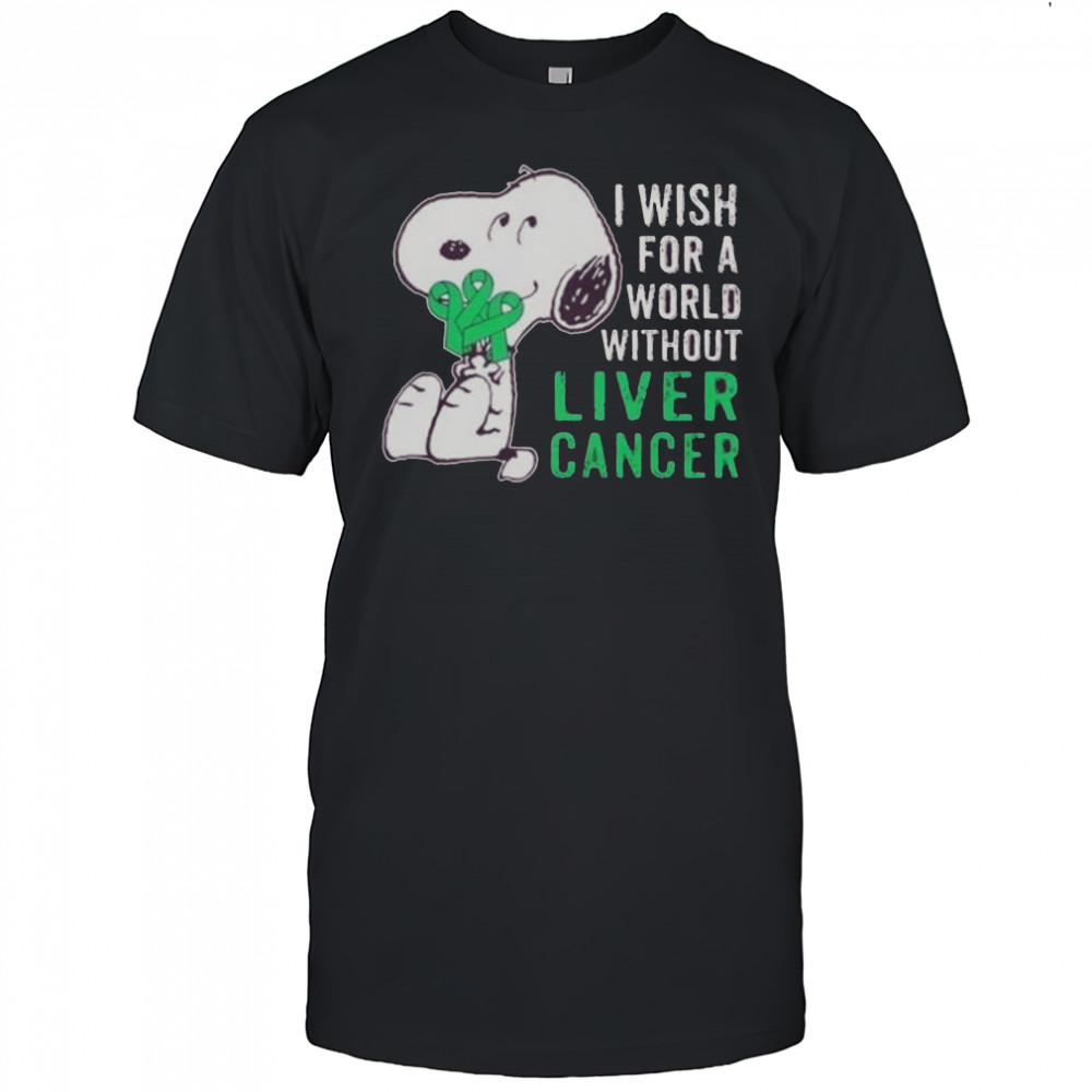 Snoopy I Wish For A World Without Liver Cancer T-Shirt