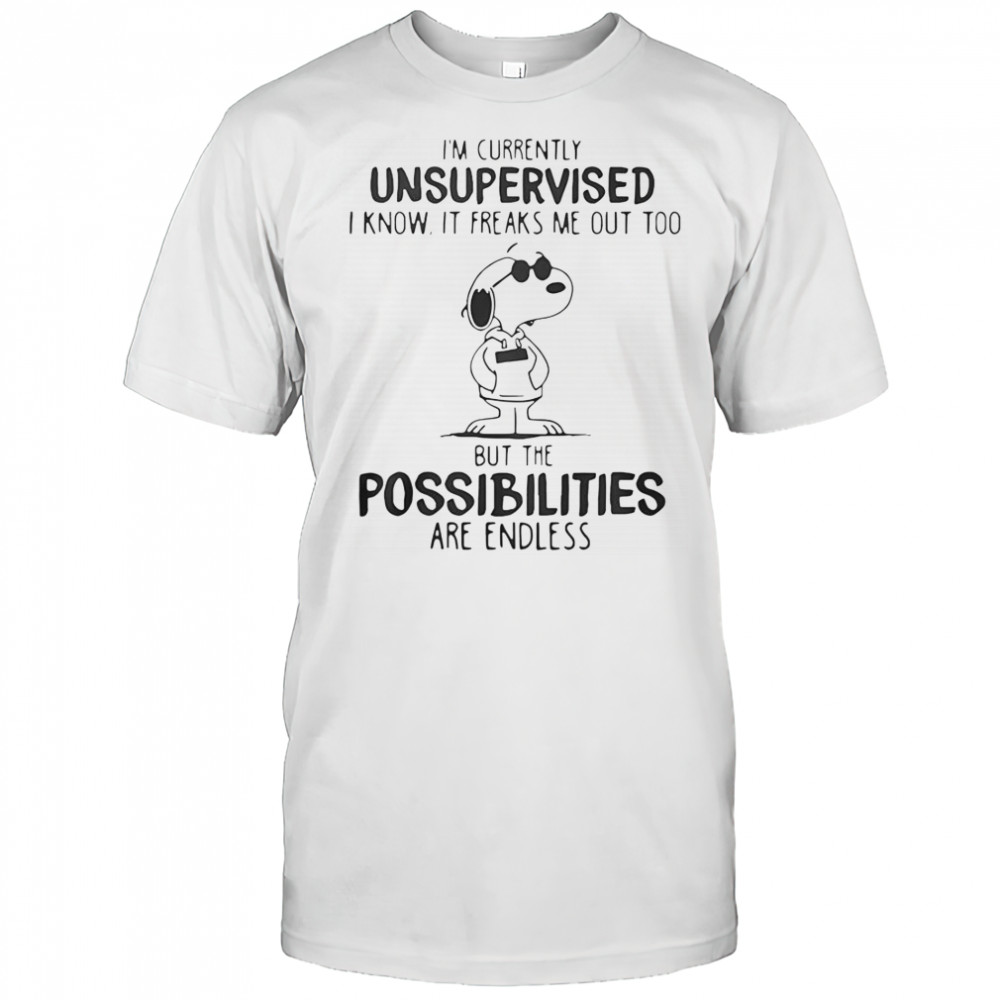 Snoopy Unsupervised I Know It Freaks Me Out Too T-Shirt