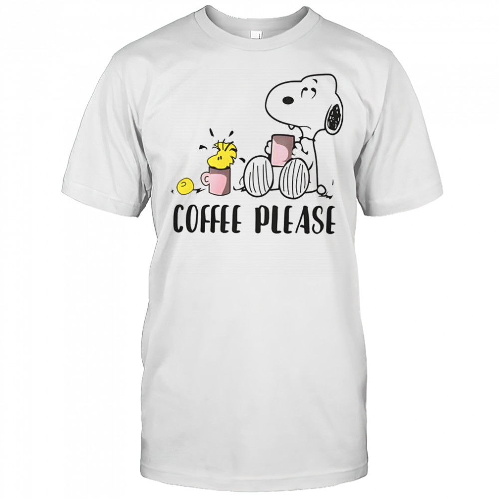 Snoopy Woodstock Coffee Please T-Shirt