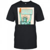 Statue of Liberty In Sandwich guy we trust shirt