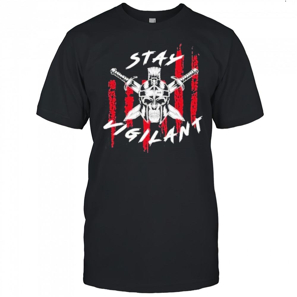 Stay Vigilant Skull Swords T-Shirt