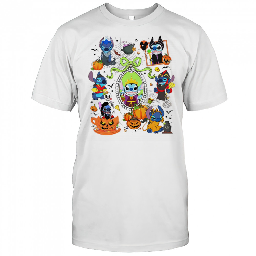 Stitch Happy Halloween Disney villains shirt