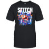 Stitch Mode Character Blue Monster graphic shirt