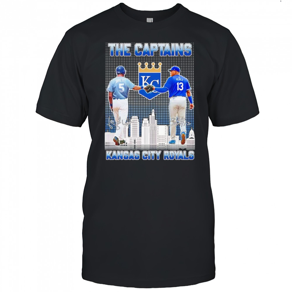 The Captains George Brett and Salvador Perez Kansas City Royals signature shirt