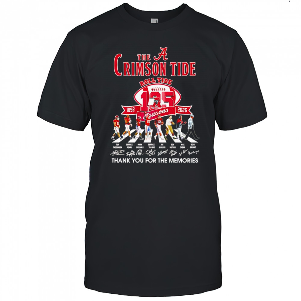 The Crimson Tide Roll Tide 1892 2026 thank you for the memories shirt