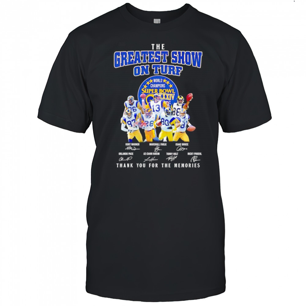 The greatest show on turf Super Bowl XXXIV thank you for the memories shirt