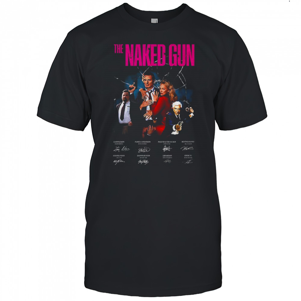 The Naked Gun movie signatures poster shirt