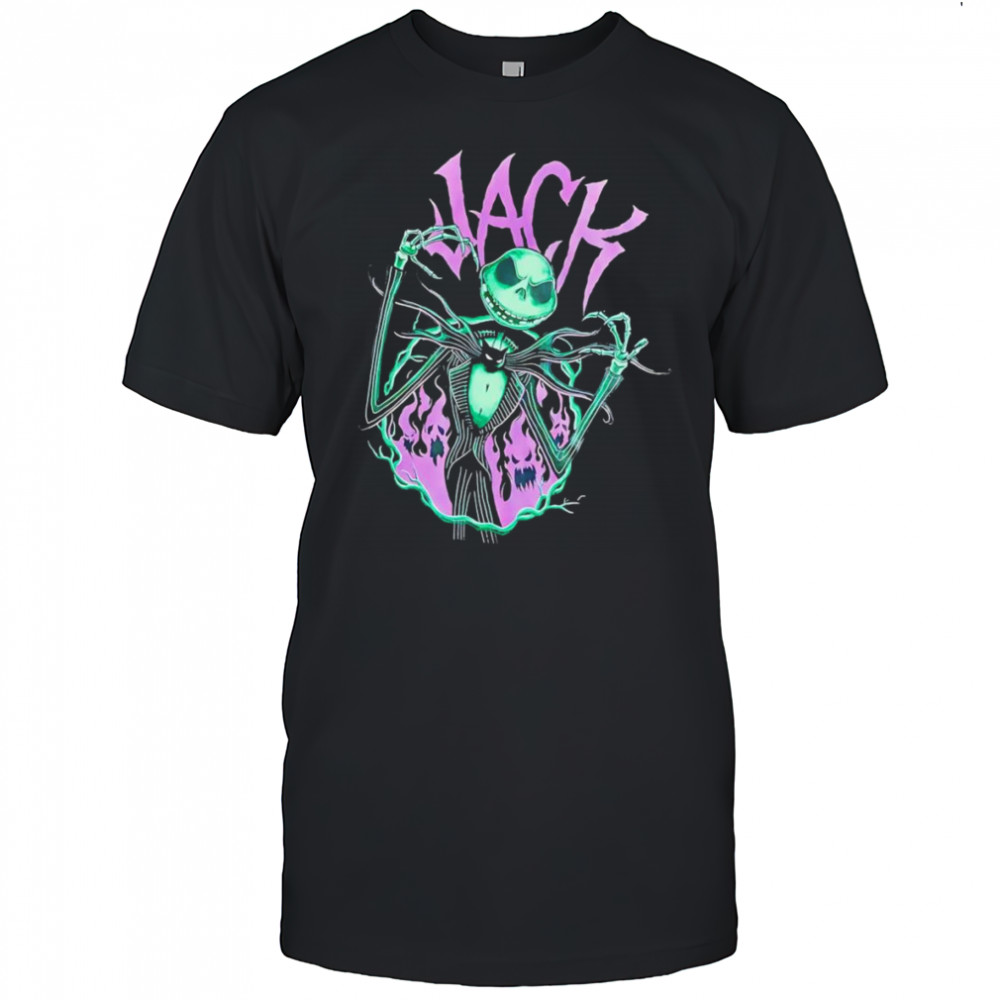 The Nightmare Before Christmas Jack Skellington Flames shirt