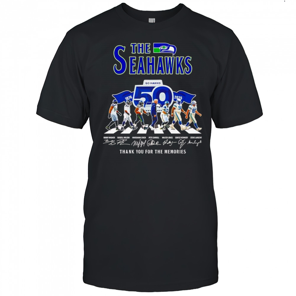 The Seahawks 1976 2025 Abbey Road thank you for the memories shirt
