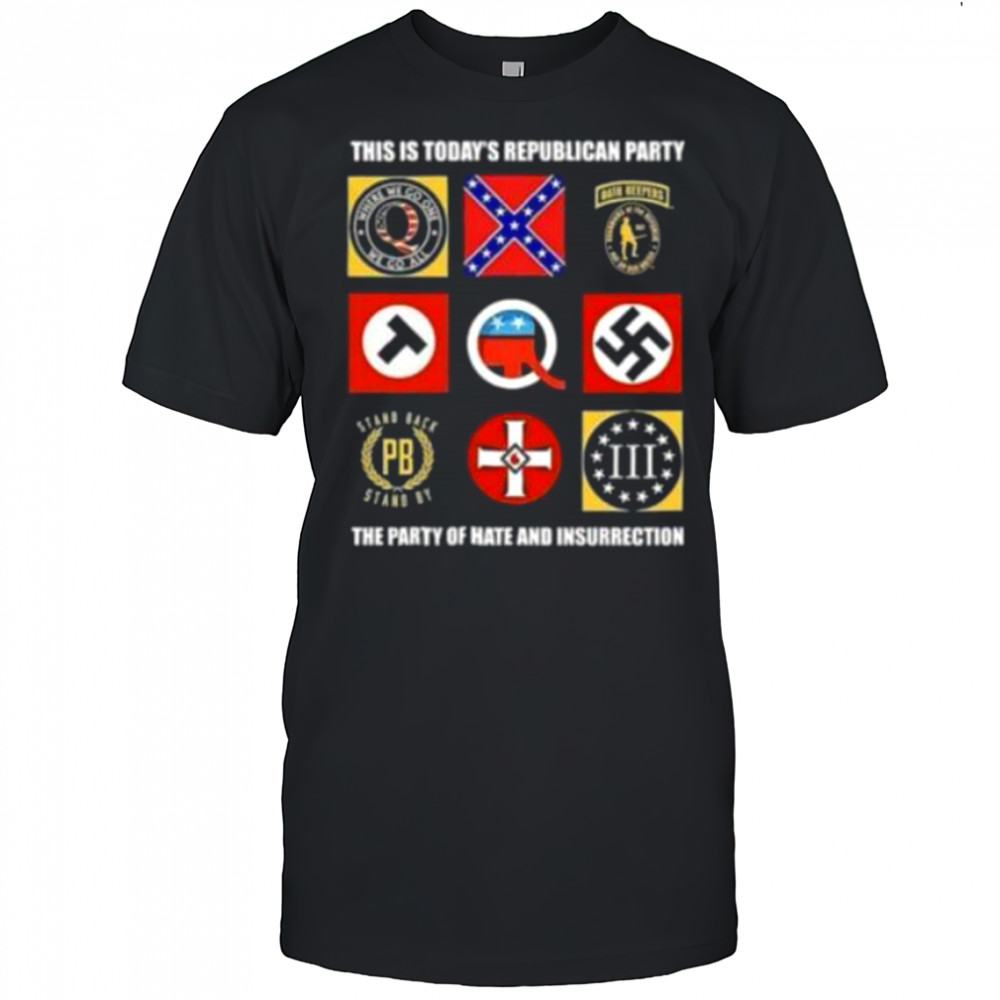 This is today’s republican party the party of hate and insurrection shirt