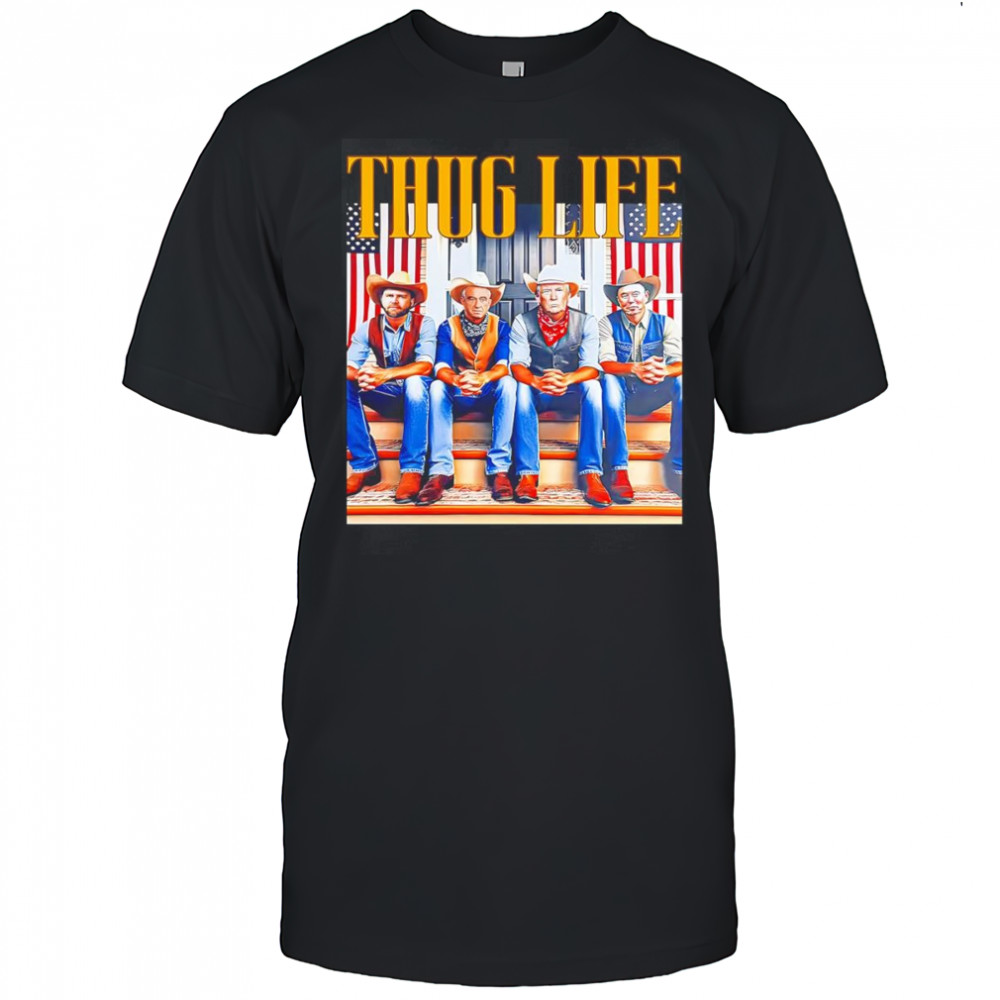 Thug life Trump Vance Kennedy Elon Musk cowboy shirt