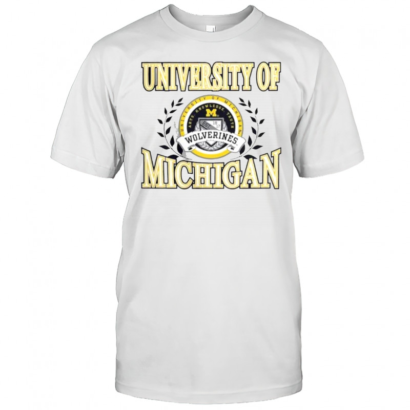 University Of Michigan Wolverines Laurels Logo T-Shirt