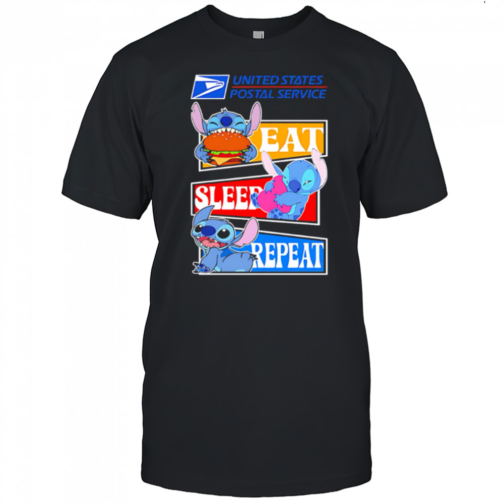 USPS eat sleep repeat stitch shirt