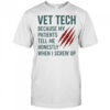 Vet Tech because my patients tell me honestly when I screw up shirt
