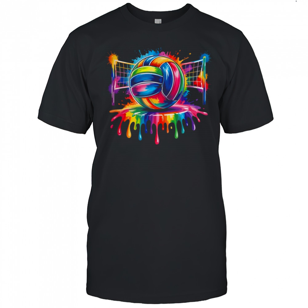 Volleyball Drip Game Day Sports Player Men Women Teens Girls shirt