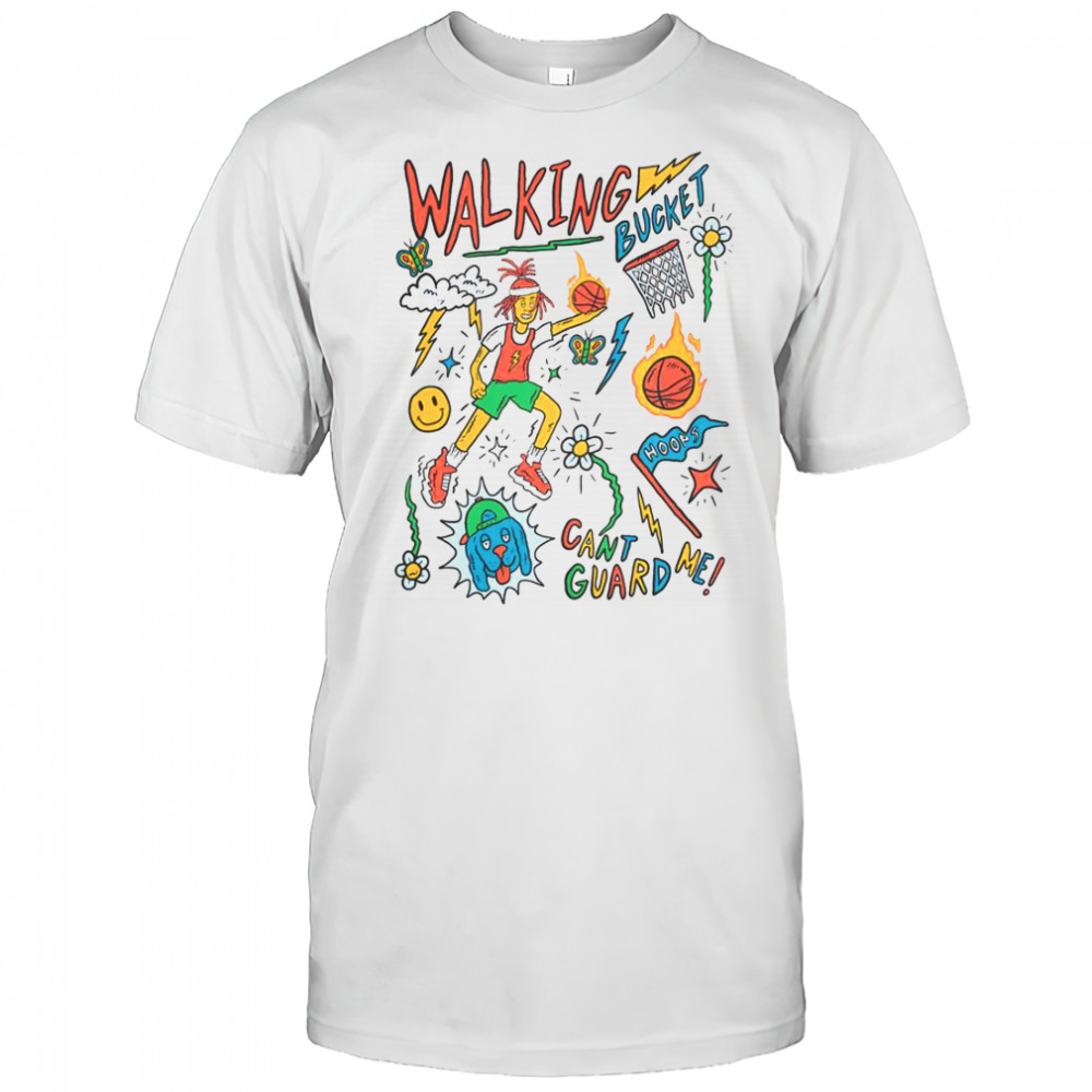 Walking Bucket Can’t Guard Me Colorful Basketball Art T-Shirt
