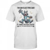 Wolf I’m an electrician if I dance without music shut the main breaker off shirt