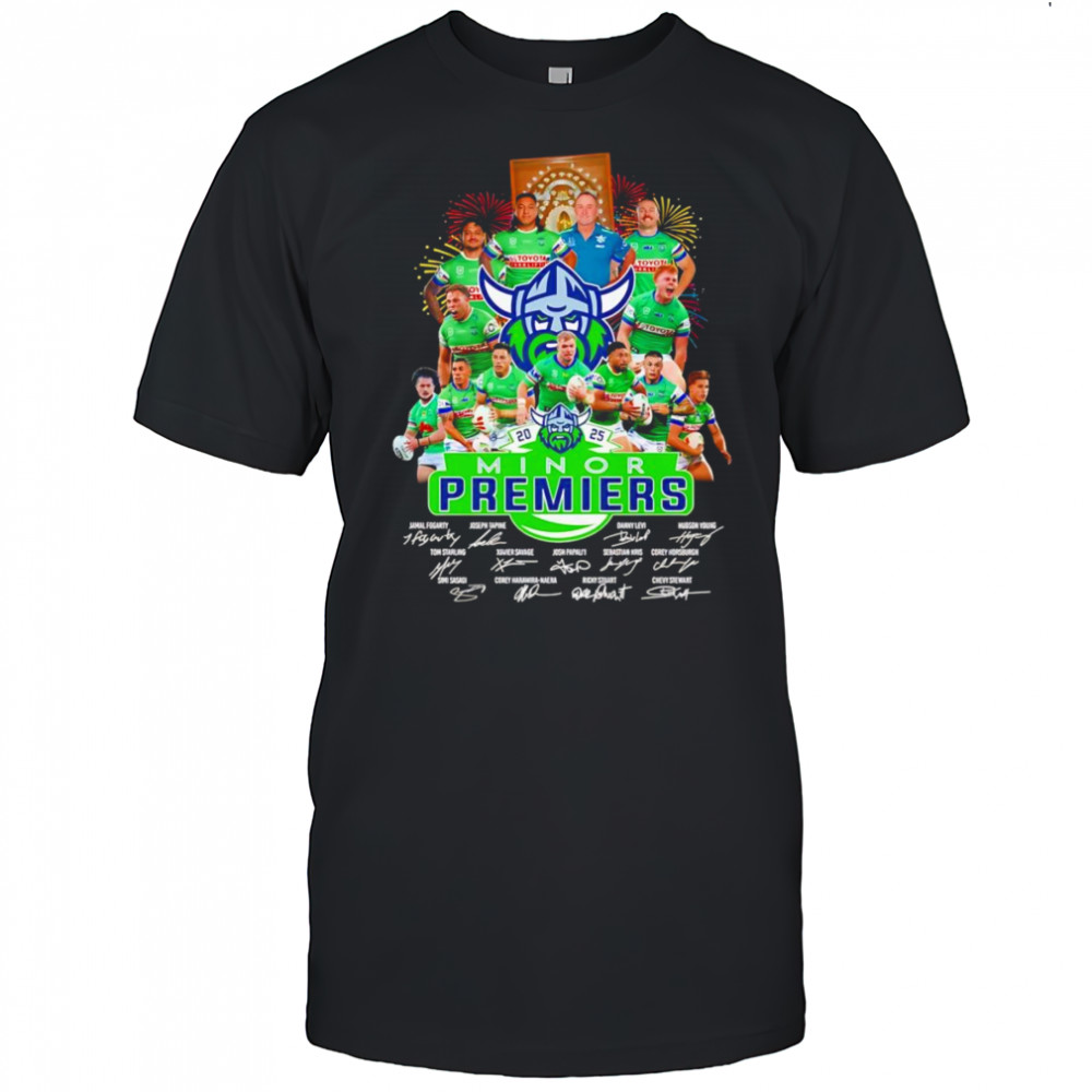2025 Minor Premiers Canberra Raiders signature shirt