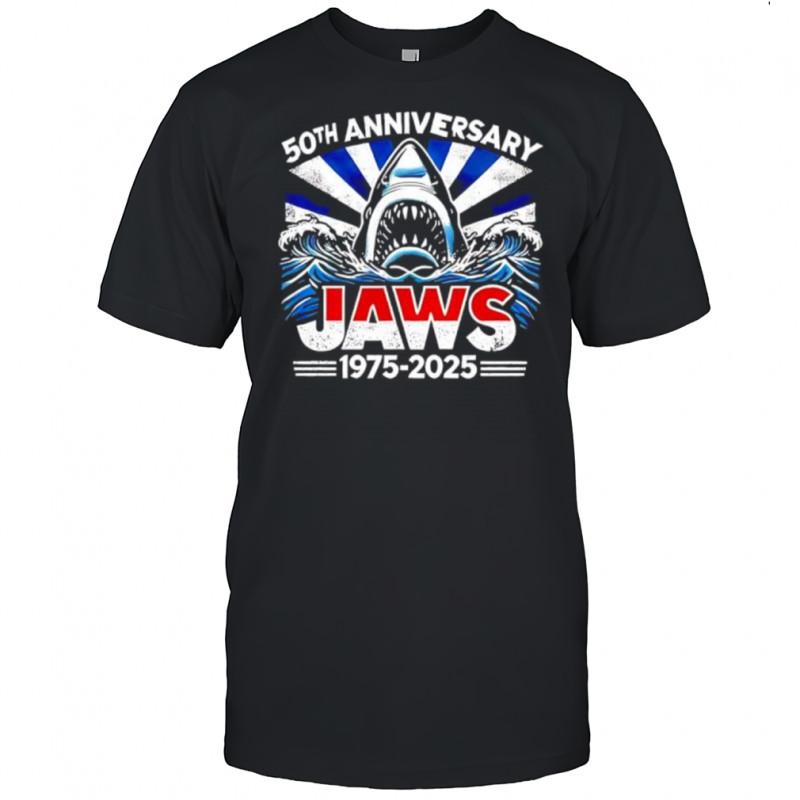 50th Anniversary Jaws 1975-2025 Shark Movie shirt