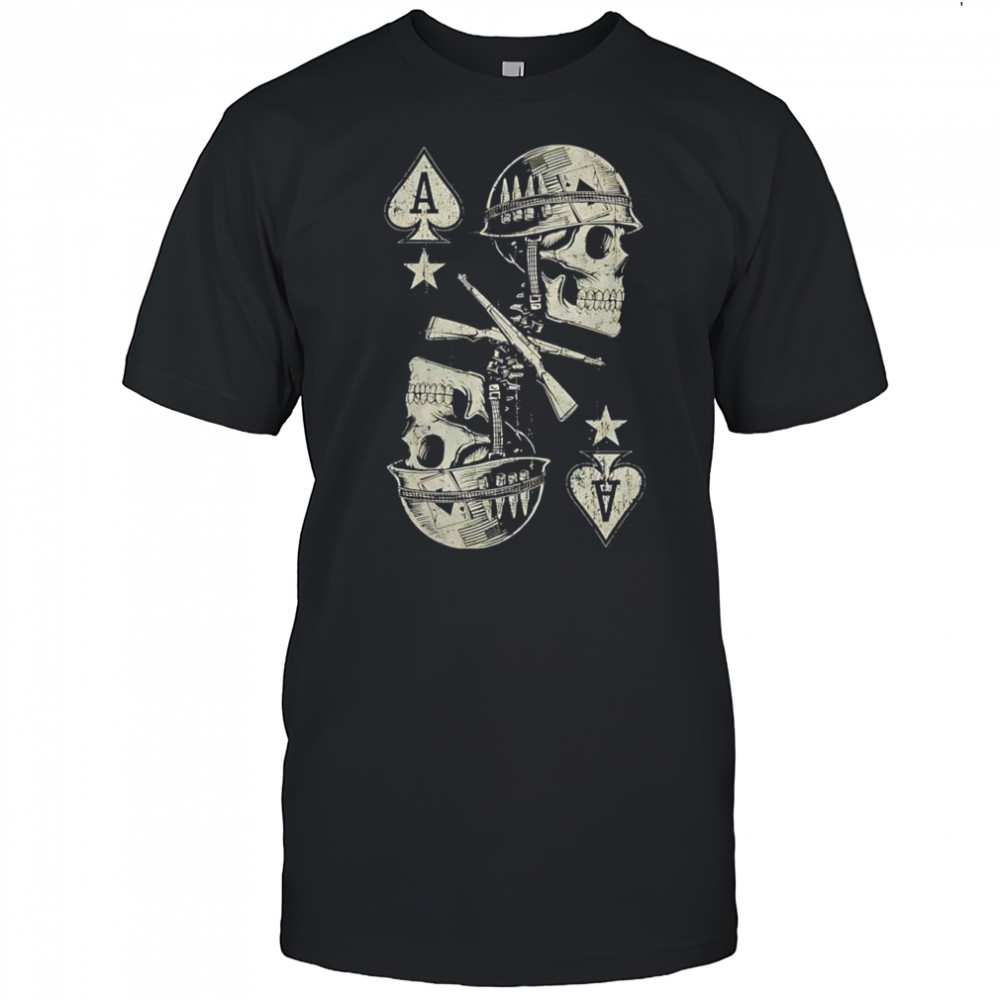 Ace of Spades skull card shirt