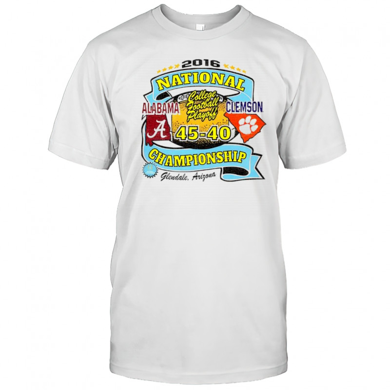 Alabama vs Clemson National Championship game 2016 college football playoff shirt