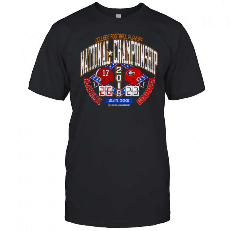 Alabama vs Georgia National Championship game 2018 college football playoff retro shirt