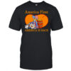America First America Is Back Skeleton Patriot Sitting shirt