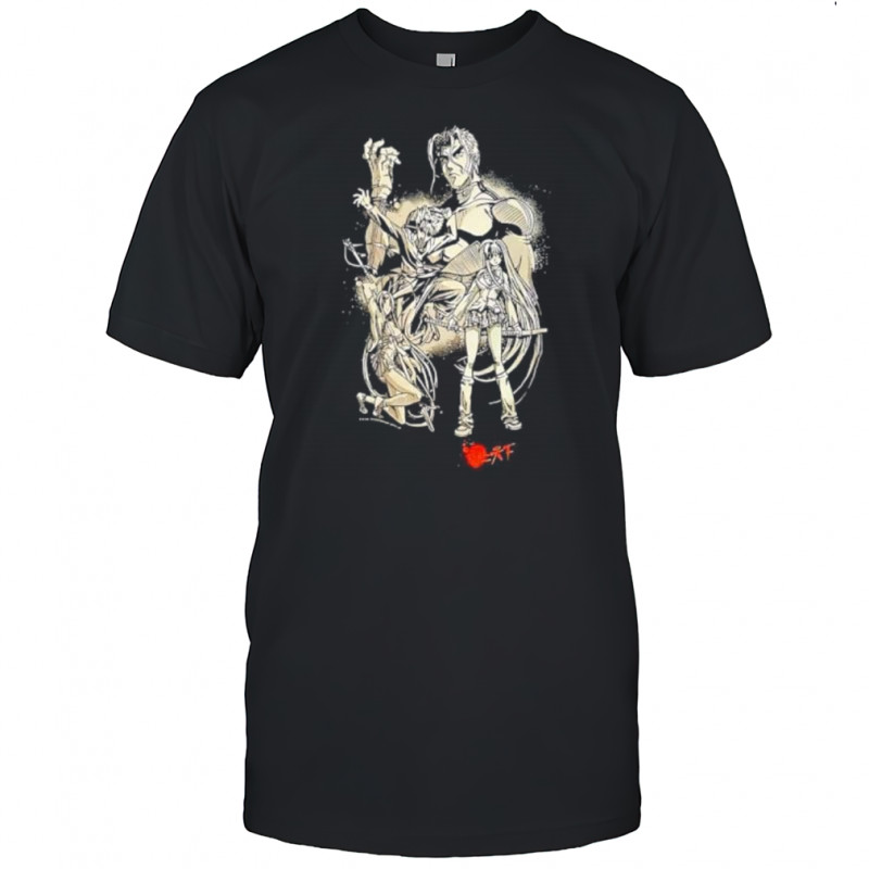 Anime Character Group Japanese Text shirt