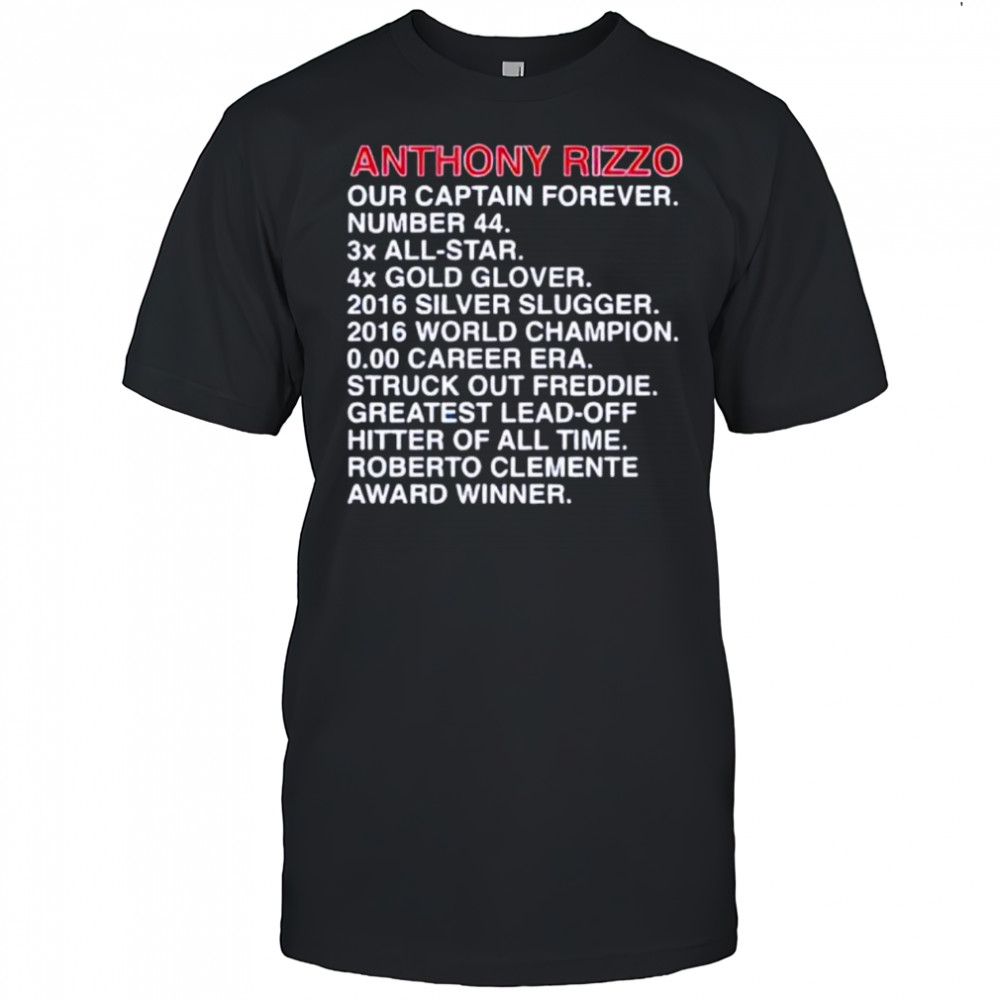 Anthony Rizzo Career Stats Baseball Fan shirt
