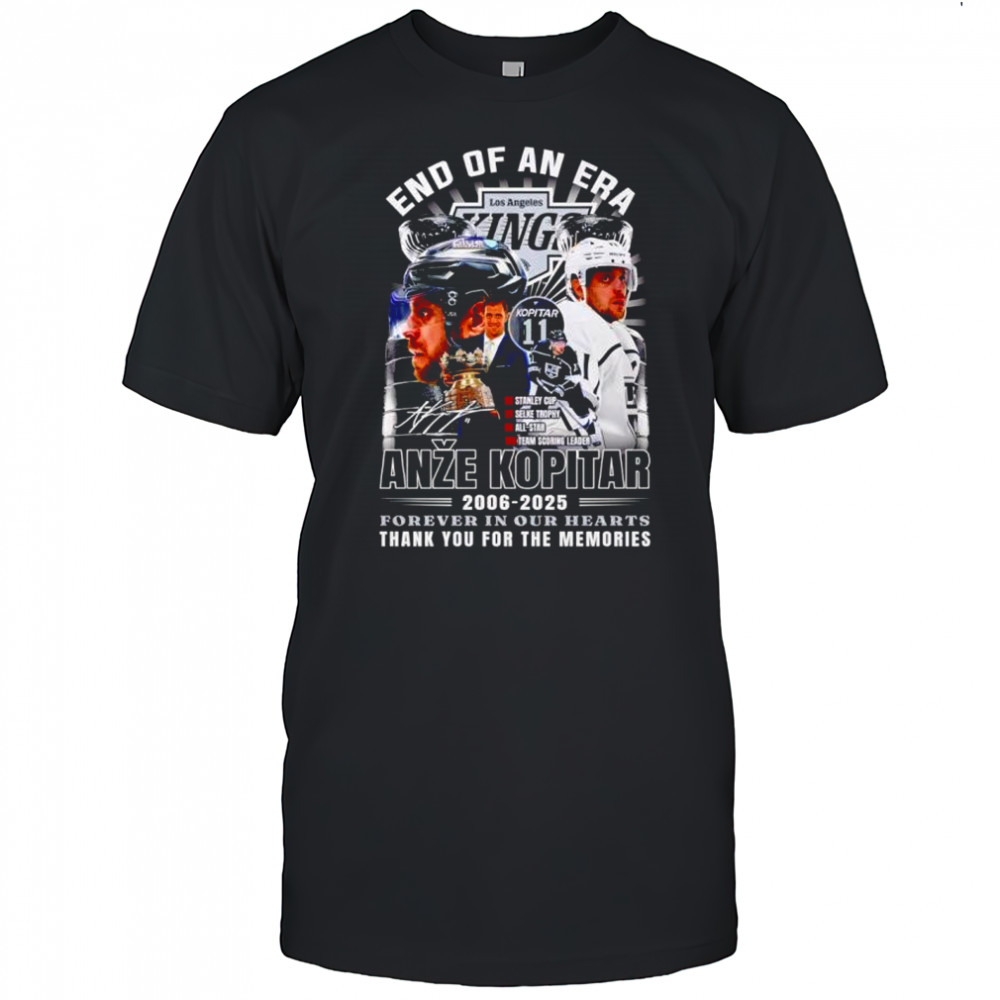 Anže Kopitar Los Angeles Dodgers End of an Era 2006 2025 thank you for the memories poster shirt