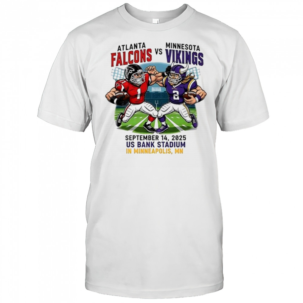 Atlanta Falcons vs Minnesota Vikings US Bank stadium mascot shirt