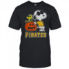 Awesome Snoopy Pittsburgh Pirates MLB Pumpkin Halloween Peanuts Cartoon 2025 T-Shirt